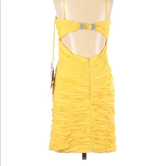 LM Collection Yellow Cocktail Dress - Picture 2 of 2